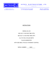 AVTECH ELECTROSYSTEMS AVL-5-B Instructions Manual
