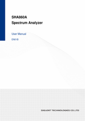 SIGLENT TECHNOLOGIES SHA860A User Manual