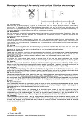 Arthur Berndt Lina 200 Assembly Instructions Manual