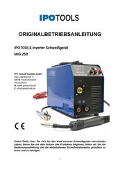 IPOTOOLS PROMIG250 Original Instruction Manual