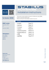 STABILUS POWERISE 983069 Installation Instructions Manual