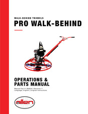allen PRO430E Operations & Parts Manual