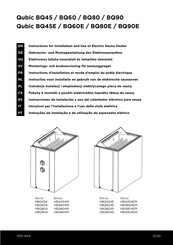 Sentiotec Qubic BQ60E Instructions For Installation And Use Manual