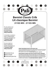 PALI Bernini 21103-WH Instructions For Use Manual
