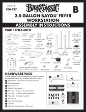 Bayou Classic 700-727 Assembly Instructions Manual