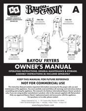 Bayou Classic 700-701 Owner's Manual