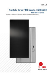 First Solar 7 TR1 Series User Manual