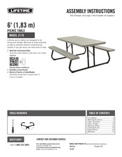 Lifetime 2119 Assembly Instructions Manual