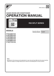 Daikin FTXC25EV1B Operation Manual