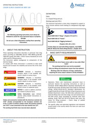 Thiele TWN 0811/4 Operating Instructions Manual
