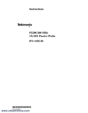 Tektronix P2200 Instructions Manual