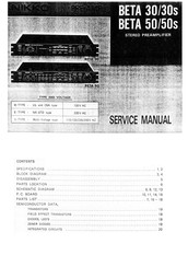 Nikko BETA 30s Service Manual
