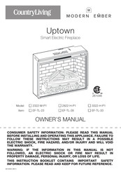 MODERN EMBER CountryLiving Uptown 2322-M-P1 Owner's Manual
