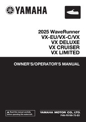 Yamaha WaveRunner VX DELUXE 2025 Owner's/Operator's Manual