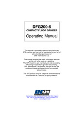 SPE DFG200-5 Operating Manual