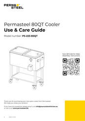 PERMASTEEL PS-223-80QT Use & Care Manual