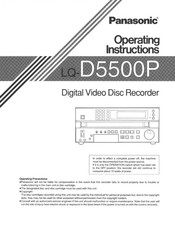 Panasonic LQ-D5500P Operating Instructions Manual