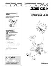 iFIT PRO-FORM 225 CSX User Manual