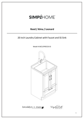 SIMPLIHOME brooklyn + max WyndenHall AXCLDYREE20-SS Assembly Instructions Manual