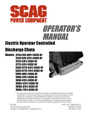 Scag Power Equipment STCII-52V E-OCDC-RF Operator's Manual