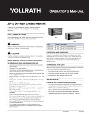 Vollrath CM2-12020 Operator's Manual