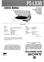 Sony PS-LX30 Service Manual