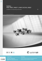 Puravent SystemAir Multibox MUB/F Installation And Operating Instructions Manual