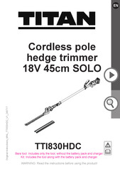 Titan SOLO TTI830HDC Instructions Manual