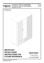 Next VALENCIA N43302 Assembly Instructions Manual