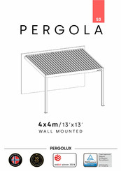 PERGOLUX PERGOLA S3 Installation Instructions Manual