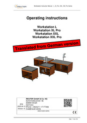 REUTER Workstation XXL Operating Instructions Manual