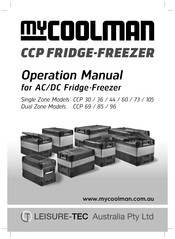 MYCOOLMAN CCP 60 Single Zone Operation Manual