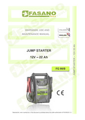 FASANO TOOLS FG 98/B Use And Maintenance Manual