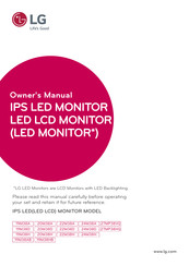 LG 19M38A Owner's Manual