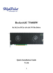 HighPoint RA7540HW Series Quick Installation Manual