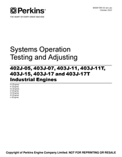 Perkins 403J-17T Systems Operation Testing And Adjusting