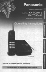 Panasonic KX-TC904B Operating Instructions Manual
