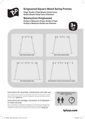 TP Double Wooden Swing Frame & Extension Instructions For Assembly, Maintenance And Safe Use