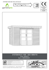 Gartenpro SYSTEM HOUSE 1100E-3024 18MM FIX Manual