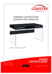 Coaster Dobrev 800830 Assembly Instructions Manual