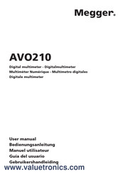 Megger AVO210 User Manual