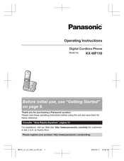Panasonic KX-WP110 Operating Instructions Manual