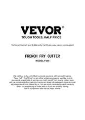 VEVOR F300 Manual
