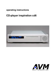 AVM INSPIRATION CD6 Operating Instructions Manual