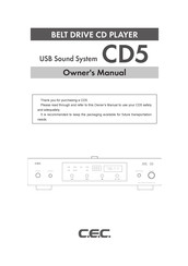 C.E.C. CD5 Owner's Manual