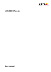 Axis S3016 User Manual