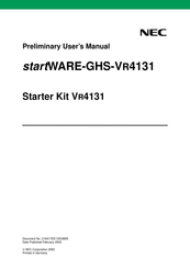 NEC startWARE-GHS-VR4131 Preliminary User's Manual
