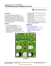 Texas Instruments TPS1685EVM User Manual