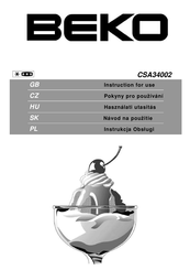 Beko CSA34002 Instructions For Use Manual
