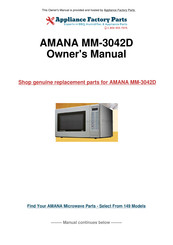 Amana MM-3042D Owner's Manual